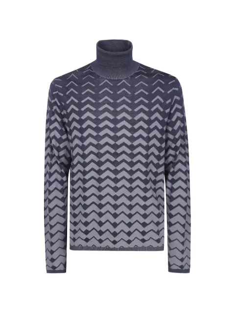 Emporio Armani turtleneck sweater in lyocell blend signature capsule Black EM006292AF27932