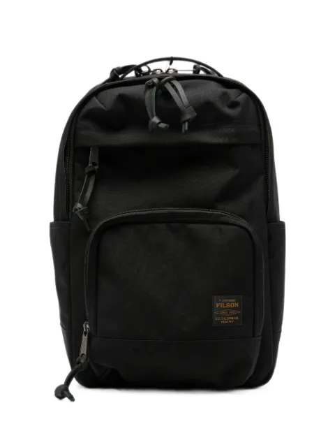 Filson logo-patch zip backpack Black FMBAG0082
