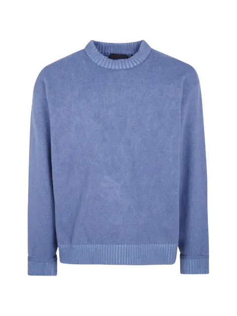 Rains ribbed-knit crew-neck sweater Blue 30000507