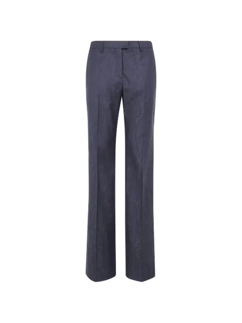 ETRO wool jacquard trousers with arnica motif Blue WREA000199TJ218