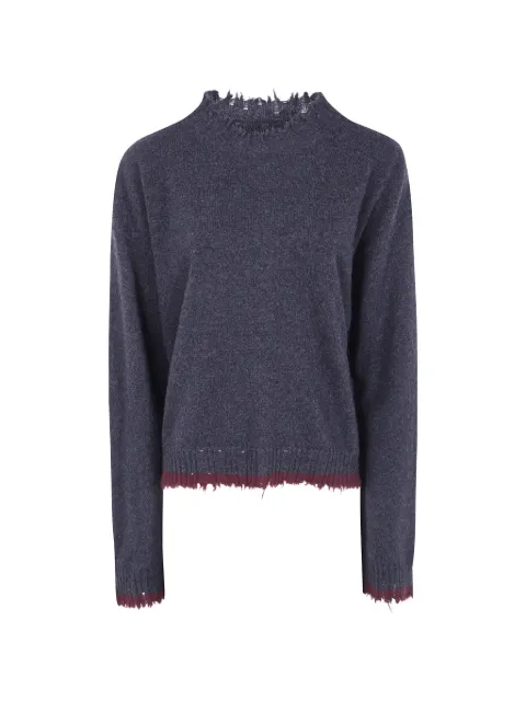Uma Wang distressed-effect cashmere sweater Grey UK7152