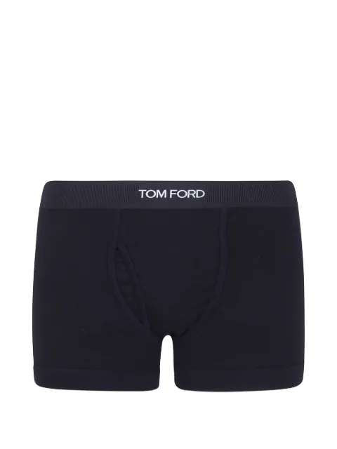 TOM FORD logo-waistband cotton boxers Black T4LC31040099