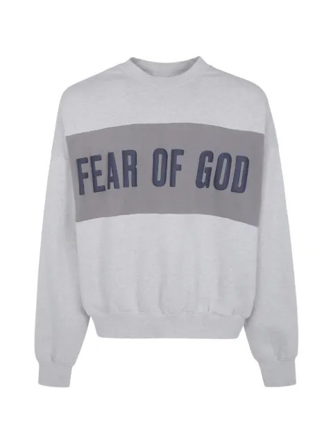 FEAR OF GOD ESSENTIALS cropped Relaxed panelled sweatshirt Grey RW00282