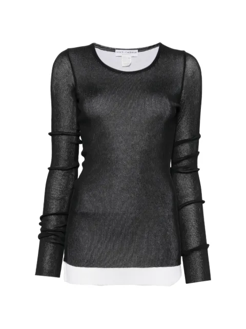 Dolce & Gabbana Pre-Owned 2000s layered long-sleeve top Black DG250GP
