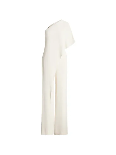 Lauren Ralph Lauren one-shoulder ruffled jumpsuit Neutrals 253909E11