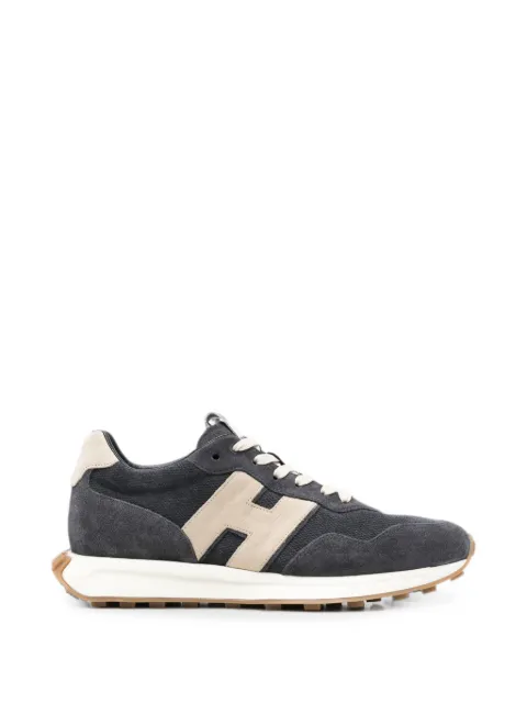 Hogan logo-patch panelled sneakers Grey HXM6010EH41VFX