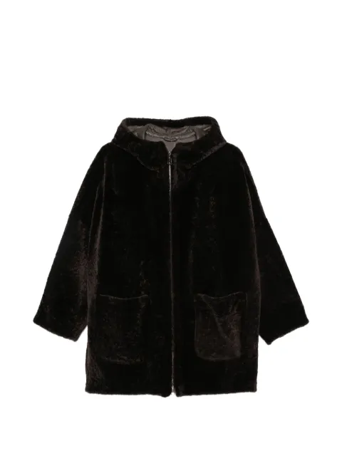 Manzoni 24 hooded shearling coat Brown 26M837S23N