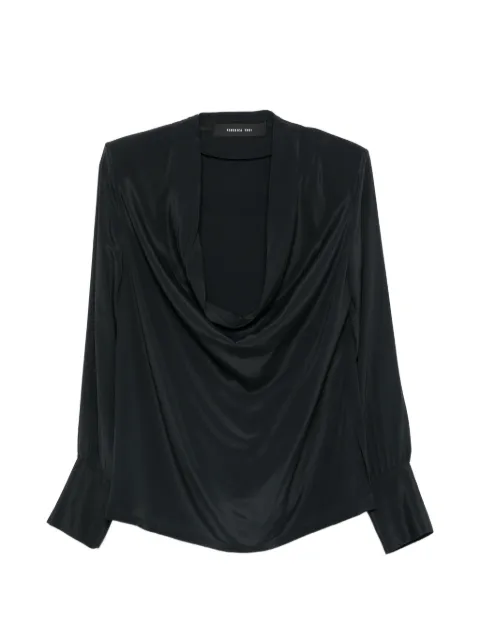 Federica Tosi long-sleeve draped top Grey 31103304