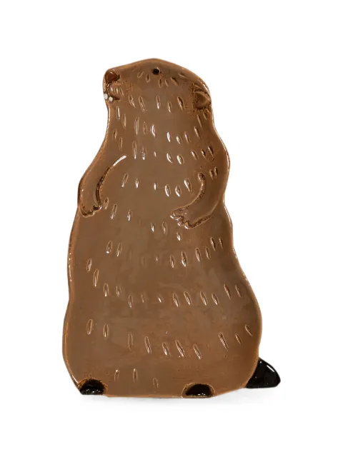 Chehoma marmot-shaped dish Brown CU12633