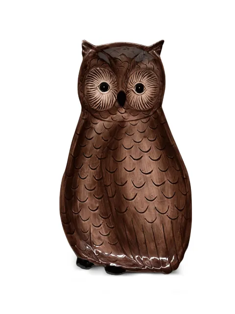 CU I SEEYOU owl-shaped ceramic tray Brown CU48253