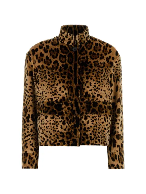 MMC STUDIO Tedro leopard-print jacket Brown 2626046061600