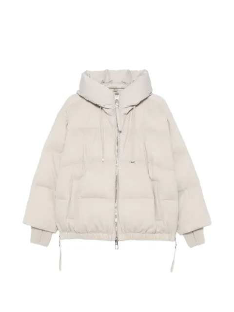 Duno quilted hooded puffer jacket Neutrals HEKAPRATOMEST001