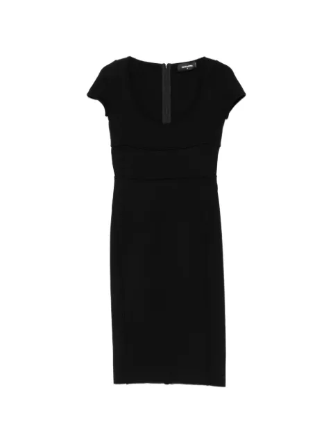 DSQUARED2 2000s panelled scoop-neck midi dress Black DSQ250GM