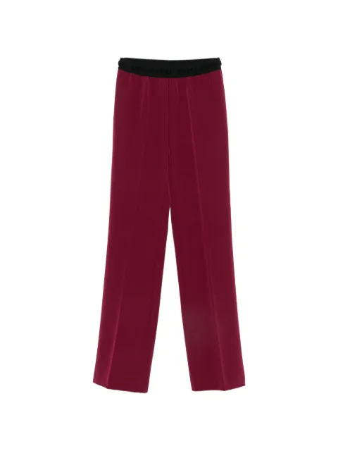 ERMANNO FIRENZE logo-waistband trousers Red D49EP021E28
