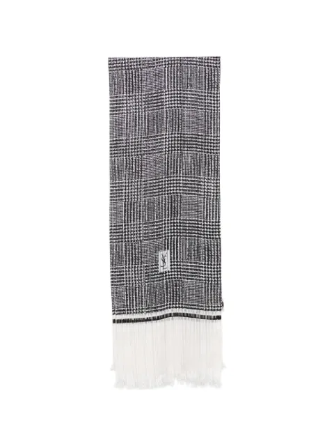 Saint Laurent Pre-Owned 1990s Glen check scarf Black SL250COZ