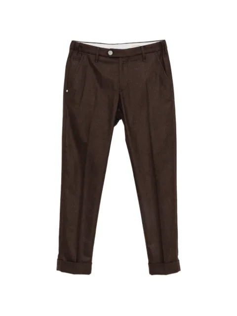 Jacob Cohën pressed-crease turned-up trousers Brown PT038001S3679RW