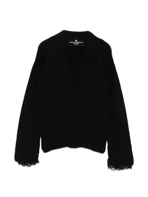 Ermanno Scervino lace-trim cashmere cardigan Blue D495N303APPYI
