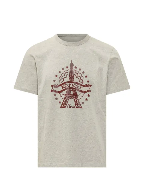 Kenzo KENZO Eiffel Tower Design graphic-print T-shirt Grey FG65TS1664SG