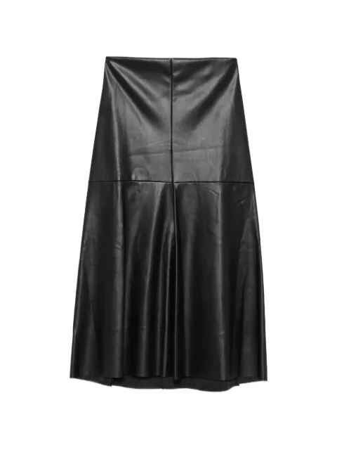 Nude panelled flared midi skirt Black 1103W26201