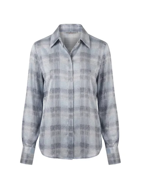 Ermanno Scervino check-print rhinestone-embellished shirt Blue D492K364CTWWK