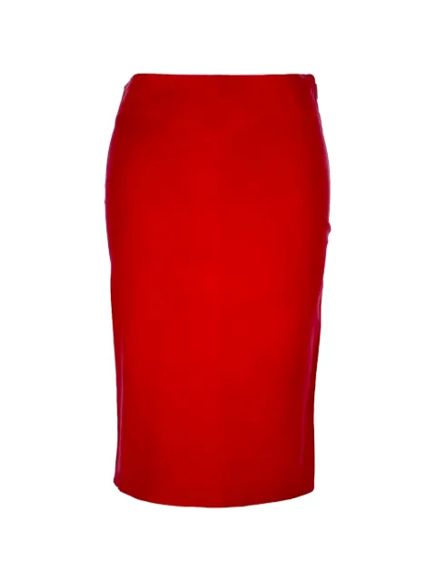 JOSEPH midi leather skirt Red RFCPUGBCL781796W