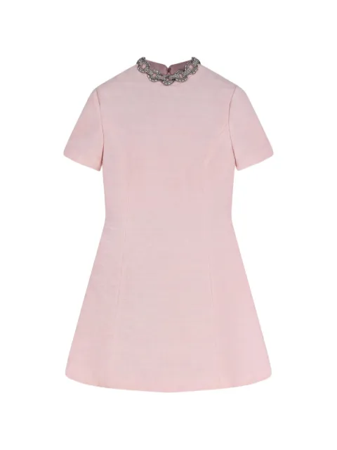 Valentino Garavani crystal-embellished bouclé dress Pink 9B3VAKH1A995FE