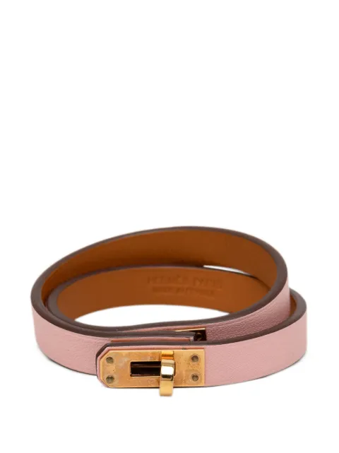 Hermès Pre-Owned 2022 Swift Kelly Double Tour Bracelet costume bracelet Pink Y9W52YI44DI0N2VO