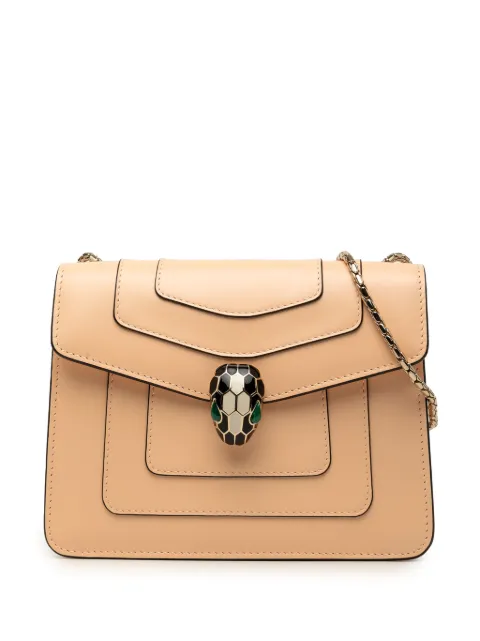 Bvlgari Pre-Owned 2000-2026 Small Leather Square Serpenti Forever Chain crossbody bag Neutrals R0W8DV25OTL87R32