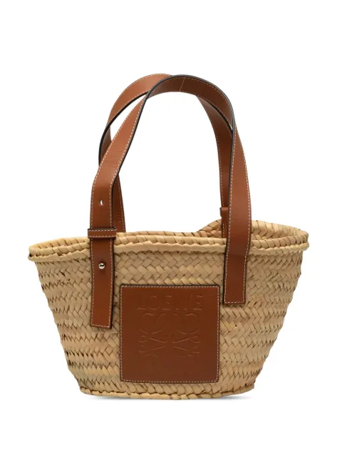Loewe Pre-Owned 2020 Small Raffia Anagram Basket tote bag Neutrals BWHFU958X2UR042X