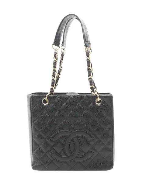 CHANEL Pre-Owned 2004-2005 Caviar Petite Shopping tote bag Black 61MJ74VZWNJN4R1S