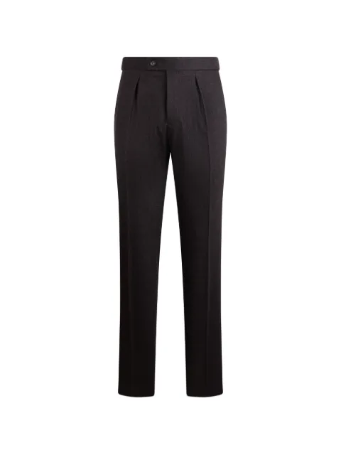slowear pleated pressed-crease trousers Black 1T00834932A