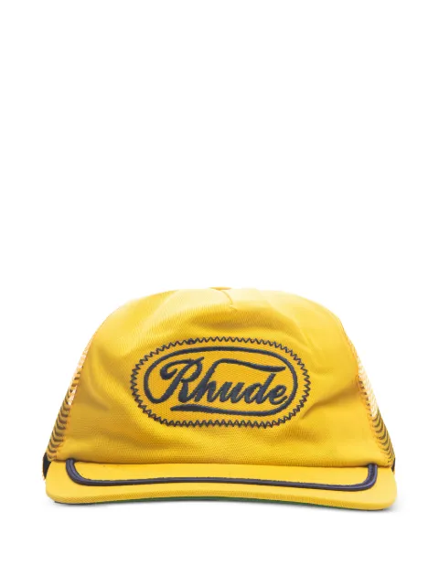 RHUDE Rhude-patch trucker hat Yellow RHSS26HA012116220
