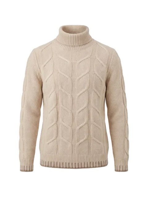 Altea cable-knit roll-neck sweater Neutrals 2661028