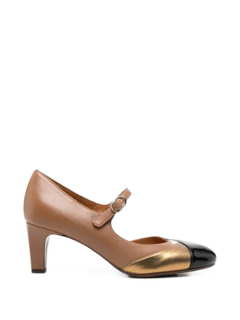 Chie Mihara colour-block buckle-fastening pumps Brown FYASA