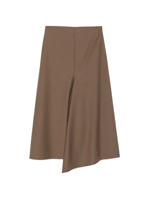 Nude asymmetric wool skirt Brown 1103W26246