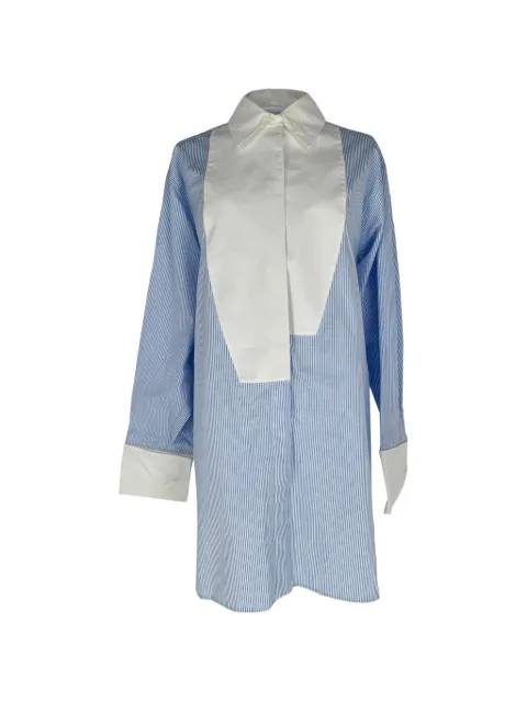 Loewe Pre-Owned pinstriped button-down shirt Blue RFCPUGBCL780975W