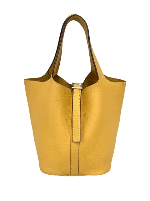 Hermès Pre-Owned 2002 Clemence Picotin 18 handbag Yellow WJQ9YQXUNE2U7OD6