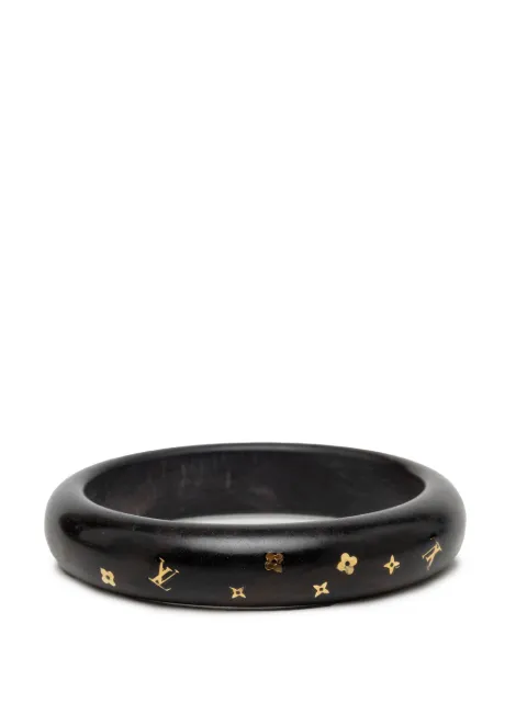 Louis Vuitton Pre-Owned 2009 Monogram Tiger Wood Brass Sylvania Bangle costume bracelet Black A0SIJO8HKWHBEW3Q