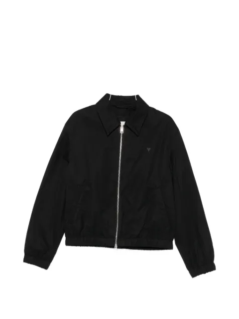 AMI Paris Ami de Coeur zip-up jacket Black HJK830CO0132