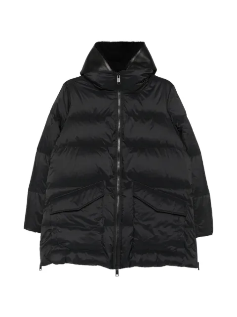 Yves Salomon quilted hooded coat Black 26WFM04376U08W