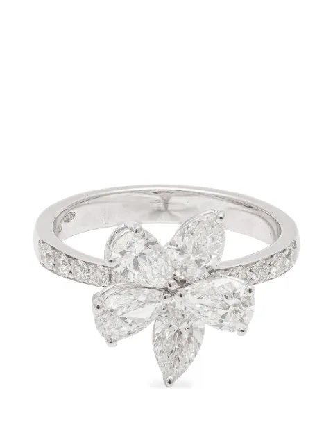 ZYDO diamond flower ring Silver ZG277564247