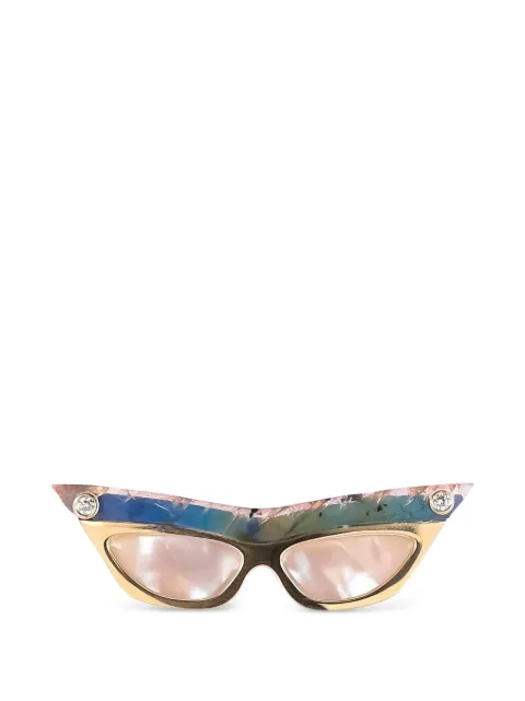 EDINA KISS Sunglasses diamond and pearl pendant Gold EKP120
