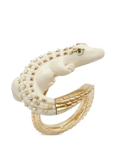 Bibi van der Velden Alligator Twist tsavorite and mammoth ring Gold R202209