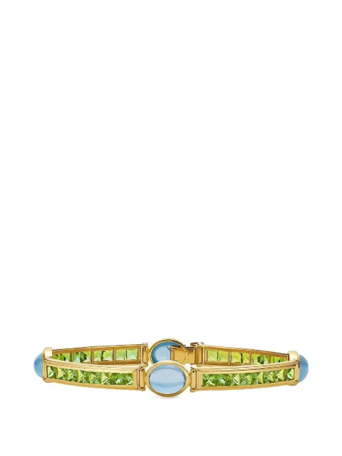 Van Ibiza aquamarine and peridot bracelet Gold VSB23AP