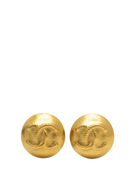 CHANEL Pre-Owned 1995 CC Gold Plated Button Clip on Earrings costume earrings Gold IF9ZMT4MIWDN669P