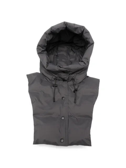 Yves Salomon padded drawstring hood Grey 22WFA067XXU05W