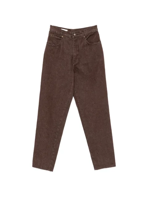 Fendi Pre-Owned 1980s logo-patch jeans Brown FE250TM