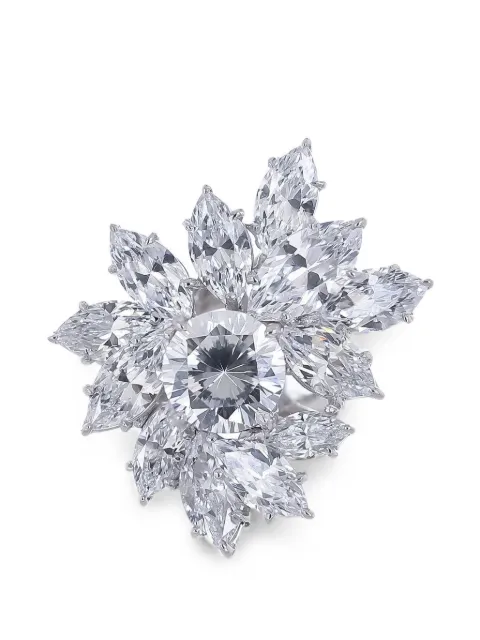 Fantasia by Deserio flower cocktail ring Silver 17554R