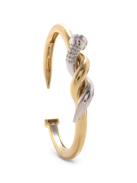 David Webb Twisted Nail two-tone cuff bracelet Gold O7360601BPAXXX