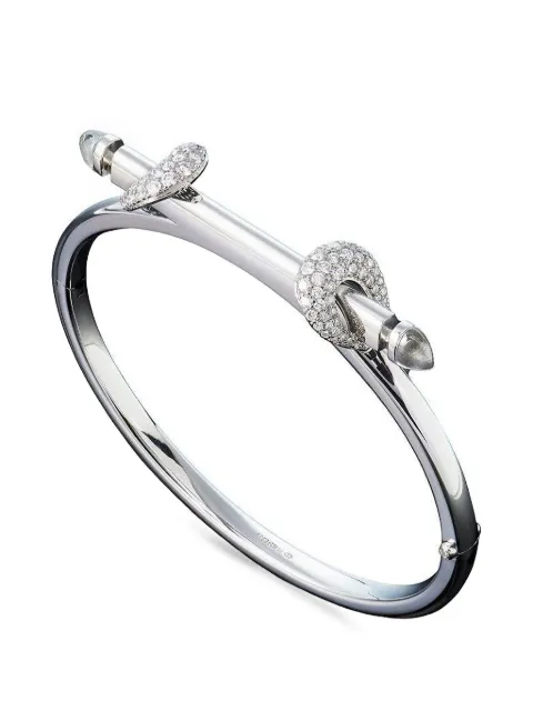 Ananya Chakra Icon crystal quartz and diamond bracelet Silver CHBR3002